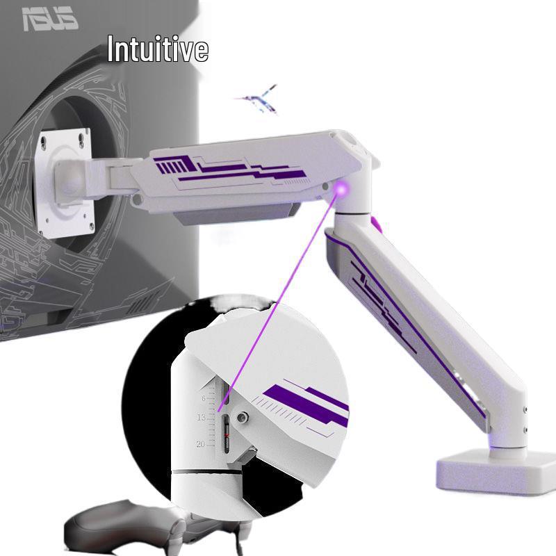 49" Ultraširoký Stojan na Monitor s Pneumatickým Ramenem, Instalace Bez Vrtání, RGB Osvětlení, E-sportovní Edice