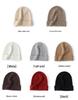 Women's 100% Pure Cashmere Hat - Stylish Solid Color Ear Protection for Autumn/Winter