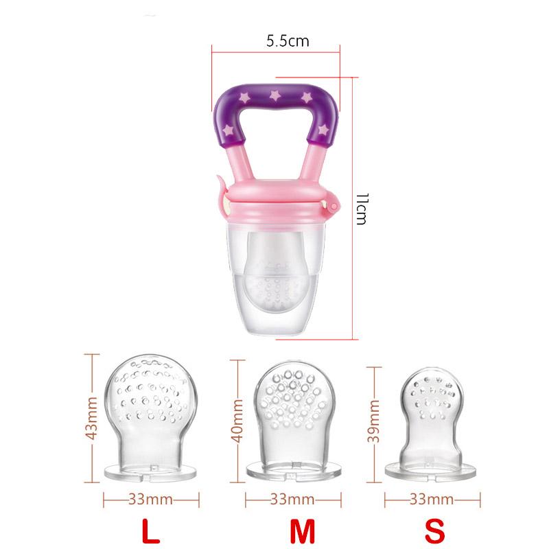 Baby Nipple Fresh Food Fruit Milk Feeding Bottles Nibbler Learn Feeding Baby Accessories Teething Pacifier For Ne… More