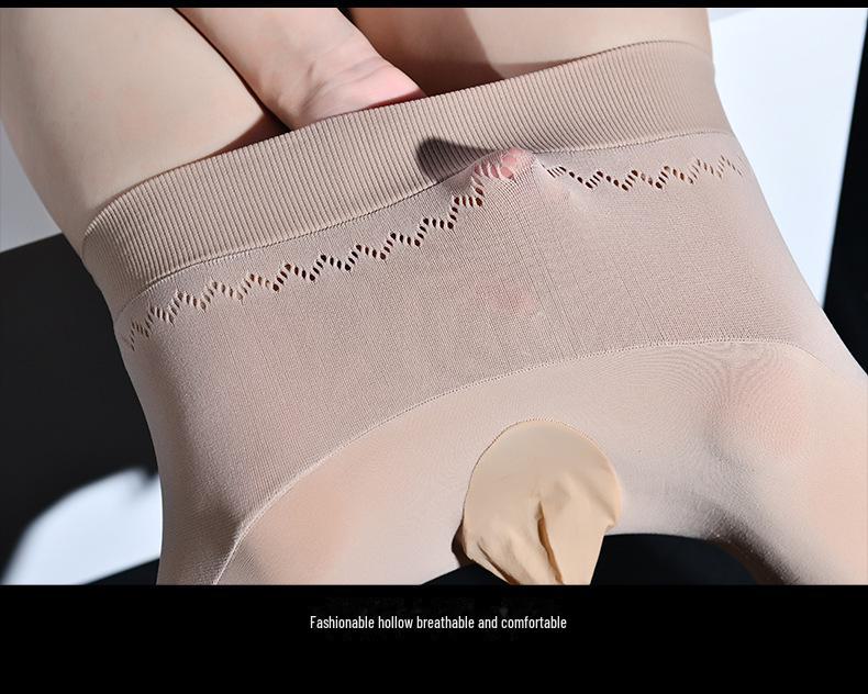 Men's High Waist Seamless Winter Pantyhose - Velvet Lined, Nine-Point Sexy Leggings