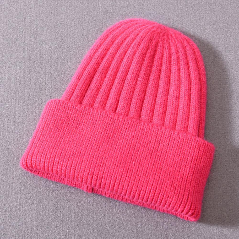 Children's knitted hat rabbit velvet classic striped soft cute autumn and winter outdoor wool hat warm and windproof