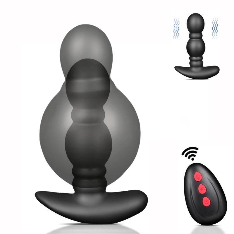 Automatischer großer aufblasbarer Anal-Butt-Plug-Dildo, männlicher Anal-Prostata-Massagegerät, vibrierendes Anal-Sexspielzeug für Erwachsene, Männer und Frauen
