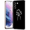 Phone Case For Samsung Galaxy S24 Ultra S23 FE S22 S20 S21 5G S10 S9 Plus S10E S8 Soft Silicone Clear Funny Skeleton Cover