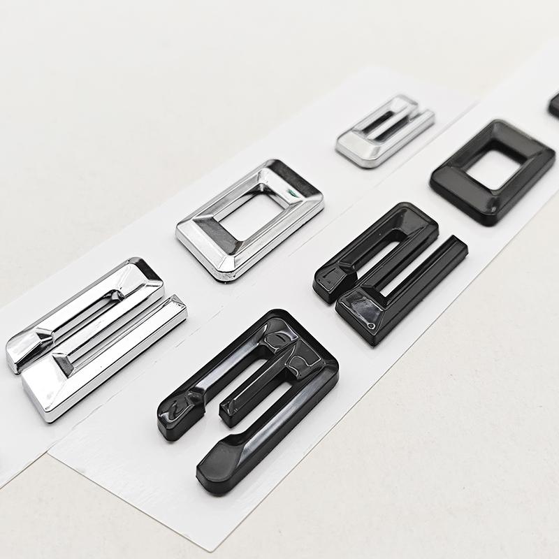 3D ABS Chrome Car Letters Logo 320e Rear Trunk Badge Emblem Sticker For BMW 3 Series EV 320e Auto Tail Marking Accessories