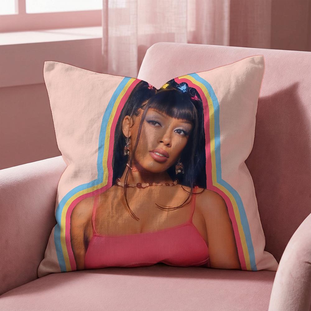 

Singer D-Doja C-Cat Cushion Cover Multi-Scene Pillow Cover for Home & Car - Reversible, Soft & Durable for Daily Use 30cmx30cm