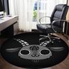 1pc Baphomet Goat Office Round Area Rug, Indoor Mat Suitable ForOffice, Under Office Chairs Bedroom Living Room Home Decor, Room Deco u24