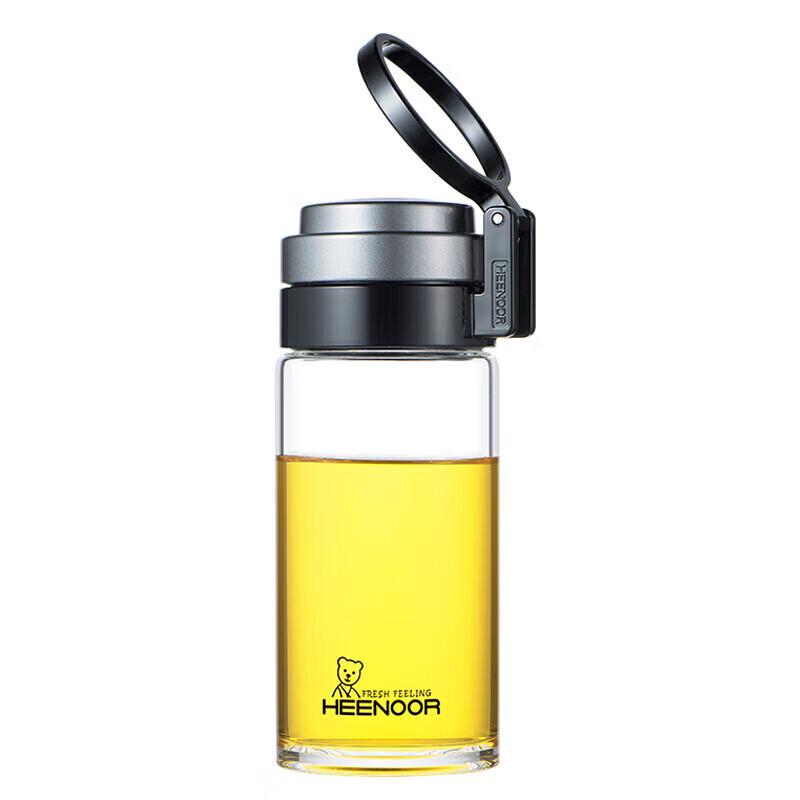 Xinuo Portable Glass Water Bottle with Tea Filter