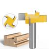 4 kanten T Typ Schlitzen Cutter Holzbearbeitung Werkzeug Router Bits Für Holz Industrie Grade Schlitzen Fräser 8mm 12mm 1/2 zoll Schaft