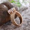 Gorgeous Solitaire Zirconia Bridal Wedding Rings Gold Color Engagement Party Brilliant Women Jewelry