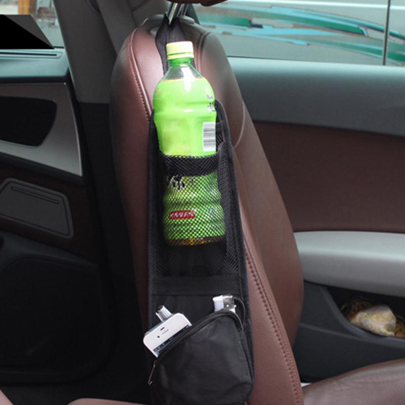 Multi-Pocket Seat Side Organizer Portable Seat Back Organizers Large Storage Capacity Breathable Backseat Organizer Interior Car