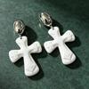Vintage Black Series Stud Earrings 925 Silver Needle Minimalist High-End Personality Accessories for Women