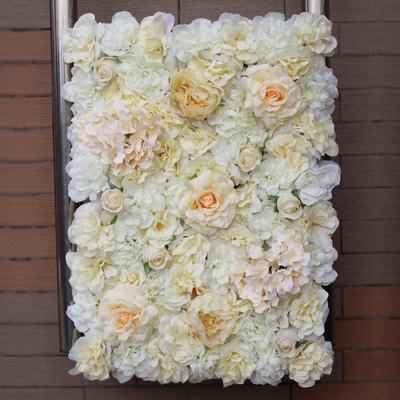 Silk Rose Flower Wall Home Decor Champagne Artificial Flower for Wedding Decoration Flower Wall Romantic Wedding Backdrop Decor