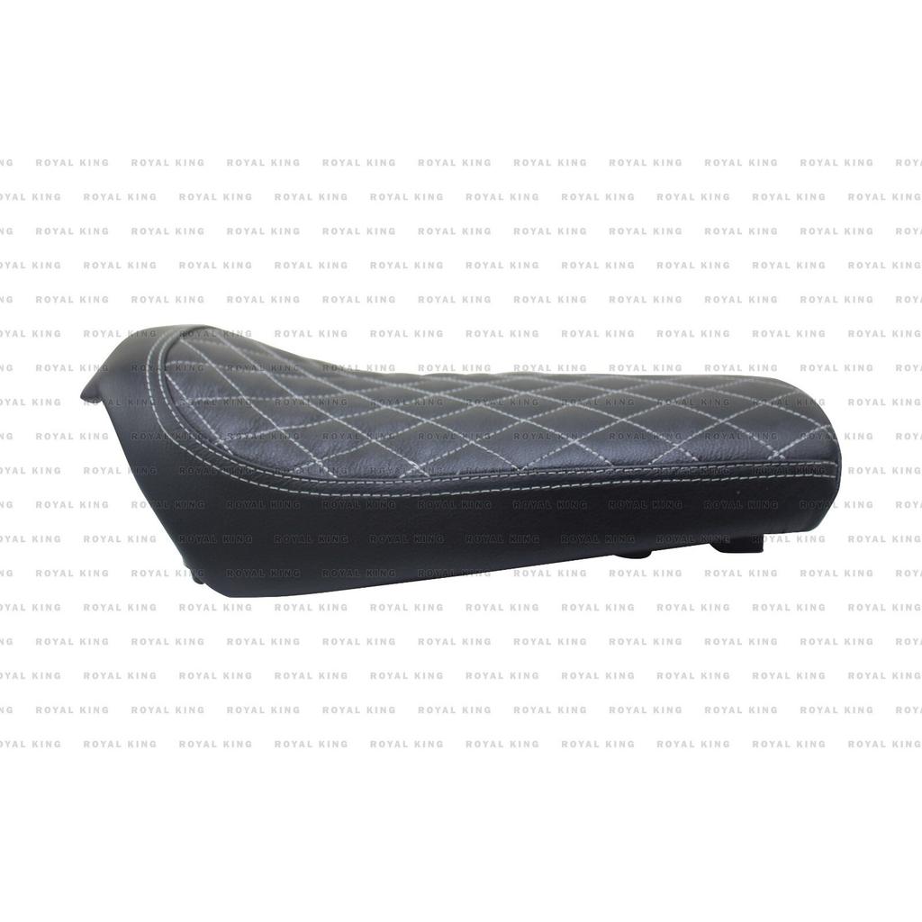 "Premium Leather Single Rider Seat With Cowl" Fit For Royal Enfield INT & GT 650