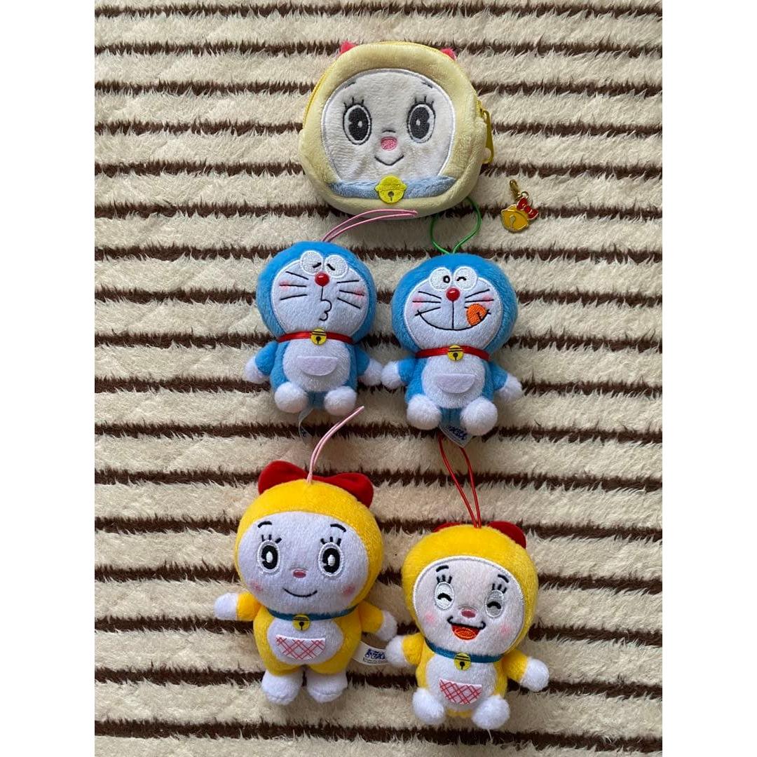 Doraemon & Dorami-chan mascot and mini pouch unused