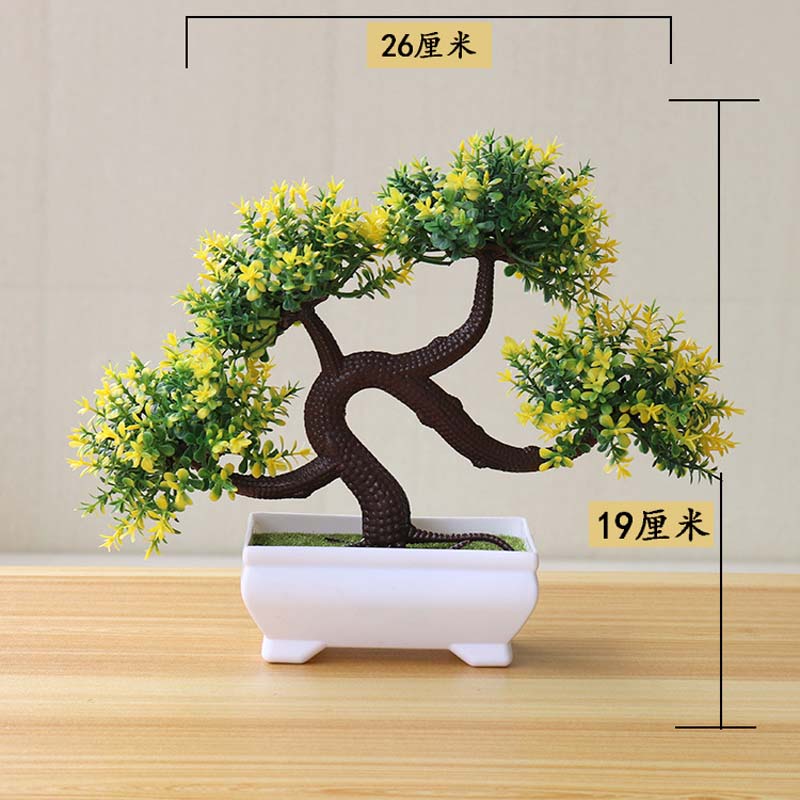 Garden Arrangement Ornaments Plastic Plants Bonsai Small Tree Pot Fake Plant Potted Flower Home Room Table Decoration