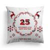 Christmas Decoration Simple Letter Print Pattern Cushion Cover Home Living Room Sofa Decor Polyester Throw Pillow  X