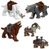 Tribal War Domineering Mount Animals Parts MOC Building Block Set Block Bricks Kits Wolf Boar Horned Sheep Toys  Playsets Compatible With