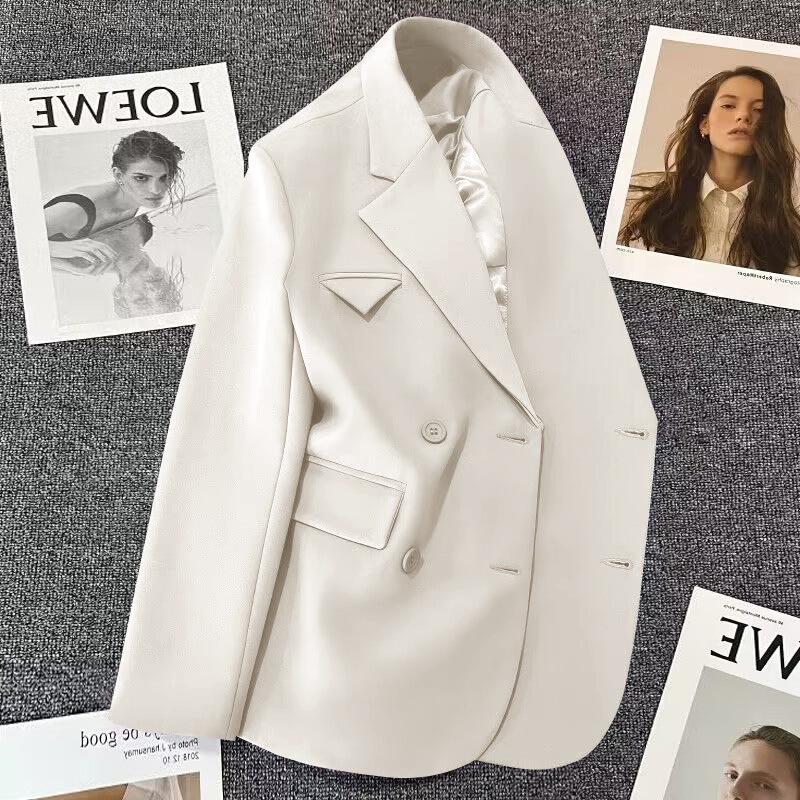 Women's Pink Slimming Blazer - Loose Fit, Age-Reducing Fashion for Spring & Autumn