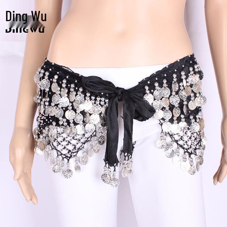 

Пояс-цепочка для танца живота с треугольными акцентами для практики и выступления One Size