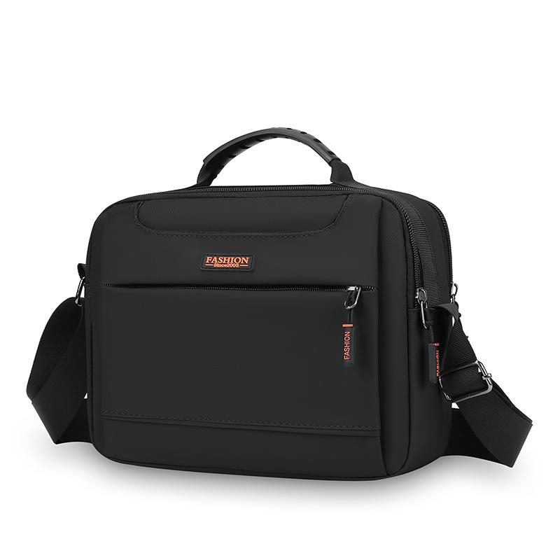 Professional Men's Crossbody Bag - Water-Resistant Oxford Messenger for Work (Large Capacity Oxford Sling with Secure Zippers)
