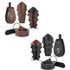 Renaissances Vikinges Costume Accessories,Medieval Pirate Leather Bracers Belt Pouch Halloween Renaissances Cosplay Costume
