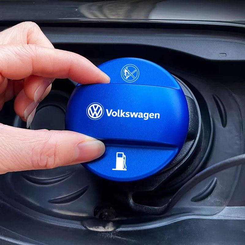 Alloy Car Oil Tank Protector Cover for Volkswagen VW Rline GTI New R CC GOLF JETTA PASSAT Polo TIGUAN T-ROC Fuel Tank Cap Badge