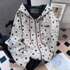 Unisex Oversized Hooded Sweatshirt With Star Print Cotton Blend Fall Winter Warm Casual Top