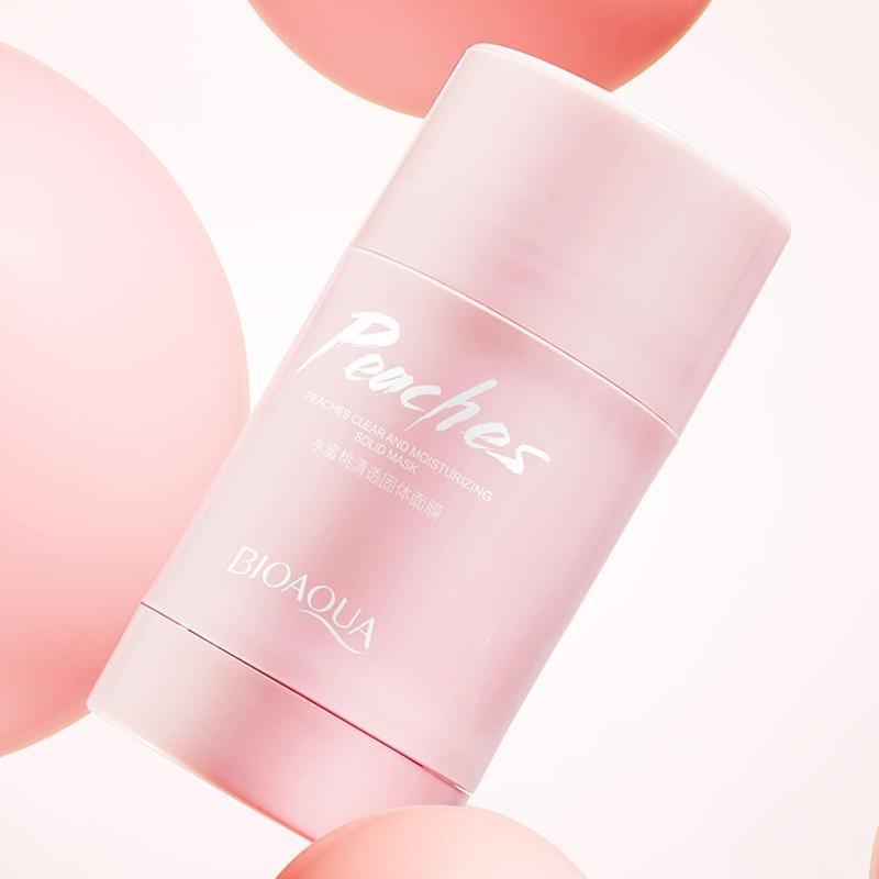 Bioaqua – masque Facial solide à la pêche, nettoyage en profondeur, hydratant, rajeunissement de la peau, bâton de masque Portable