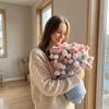 Woven Crocheted Rose Bouquet Blanket Finished Product Rose Blanket  Valentine's Day