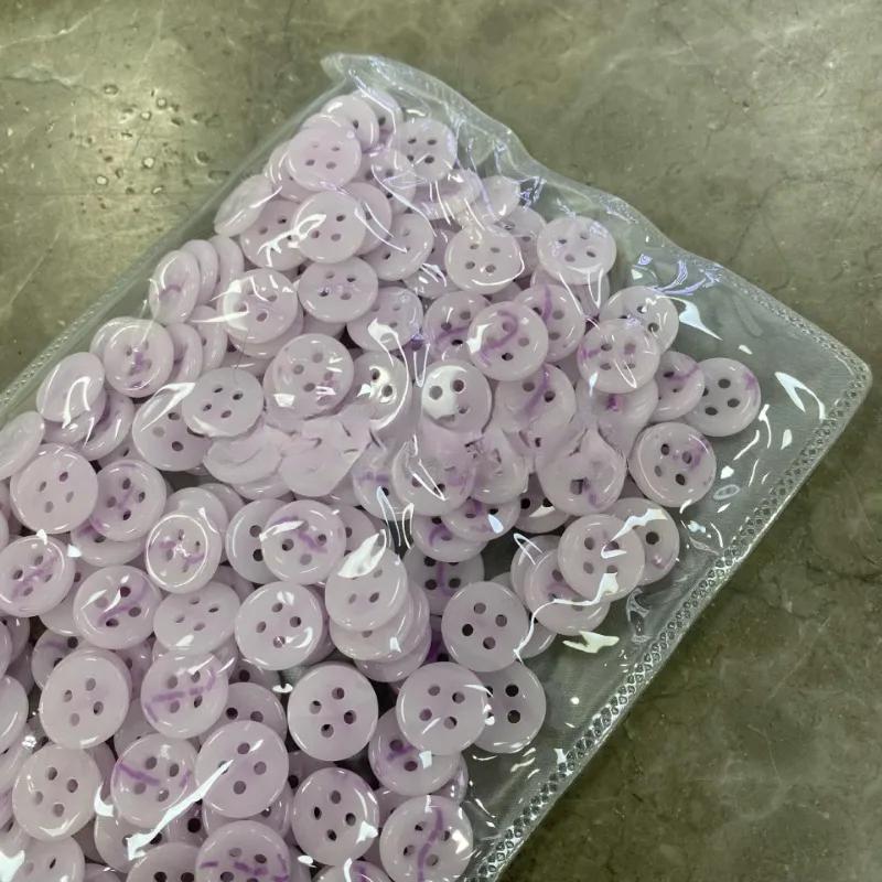 10pcs Creative Ceramics 4-hole Buttons 11mm Round Colorful Pretty Ceramics Buttons Shirt Skirt Decorative Buttons