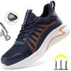 Men Sport Safety Shoes Women Breathable Work Sneakers Anti-Smash Steel Toe Work Shoes Men Lightweight Indestructible Shoes Male
