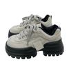 Niche retro muffin dad shoes women's 2025 spring new heightened platform casual white shoes versatile sports shoes