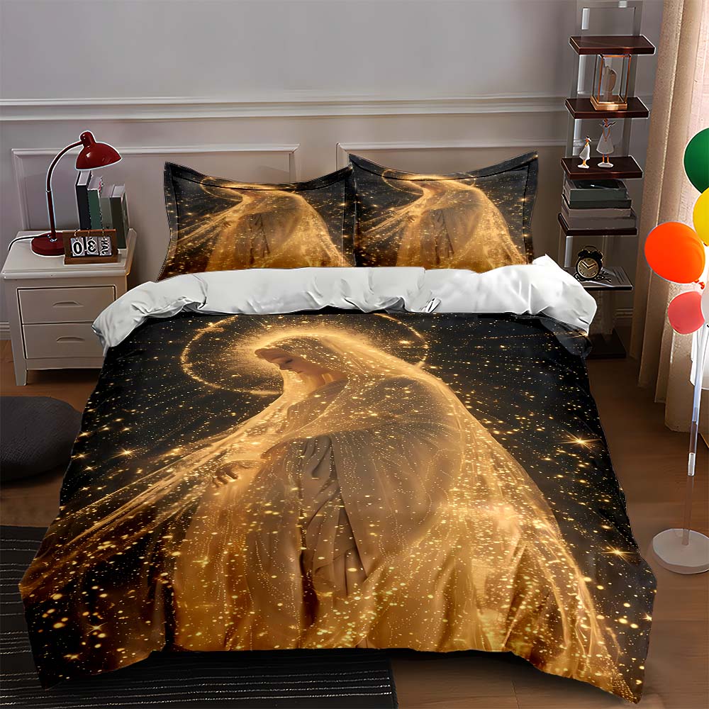 

Golden ethereal figure. Bedding Duvet cover sets Duvet covers Pillowcases gifts (1 * Duvet Cover 2 * Pillowcases, without duvet insert) 135x200cm