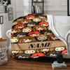 Custom Name Cartoon Character Collection blanket for Couch & Bed, Plush Cozy Fuzzy Blanket Super Soft & Warm Blankets for Fall and Winter. 090862