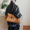 Vintage college style tote bag simple shoulder armpit bag ins premium sense niche locomotive bag