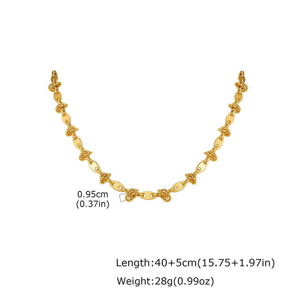 Solid Stainless Steel Chunky Chain Necklace for Women, Simple Link Chain Chokers, Fashion Non Tarnish Jewelry