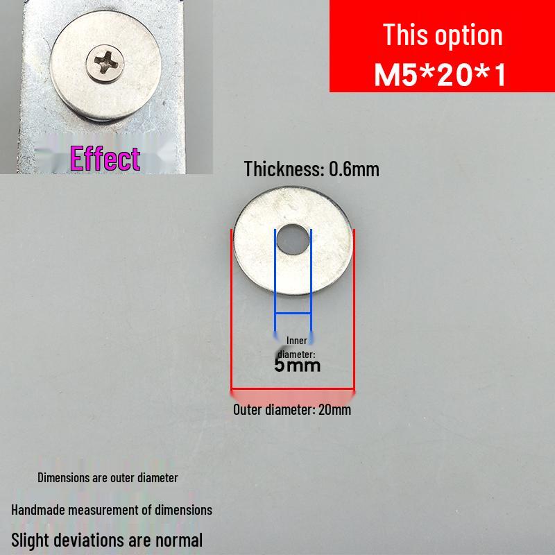 Galvanized Iron Flat Washer - Thickened & Widened Metal Spacer M4-M10
