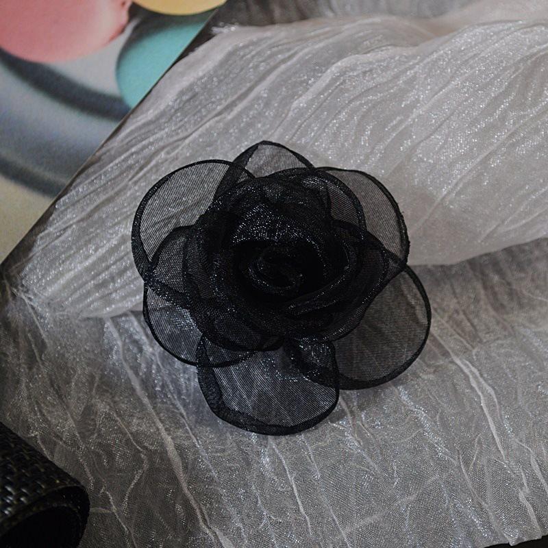 Korean Style 15-Piece Gauze Snow Fabric Flowers for DIY Clothing, Hair Clips, Jewelry Accessories