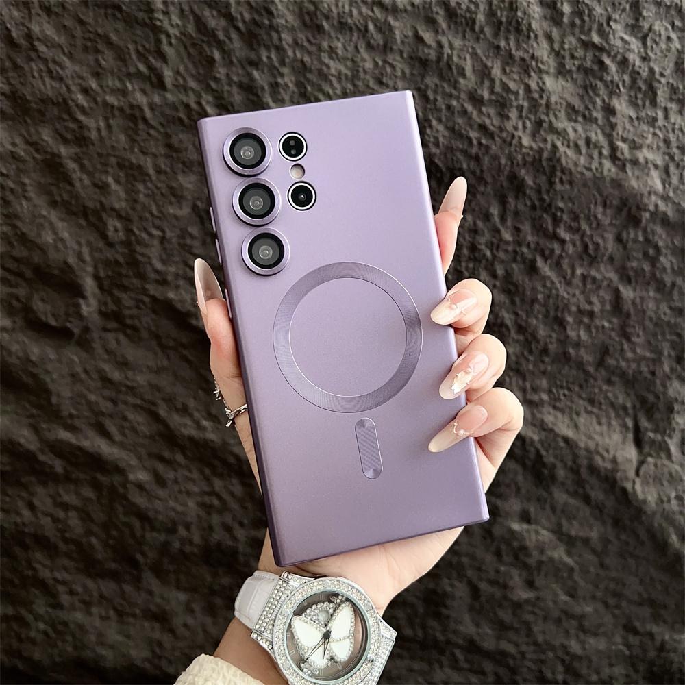 Matte Shockproof Magsafe Magnetic Wireless Charging Cases For Samsung Galaxy S25 S24 Ultra S23 FE S22 S21 Plus Cover fundas