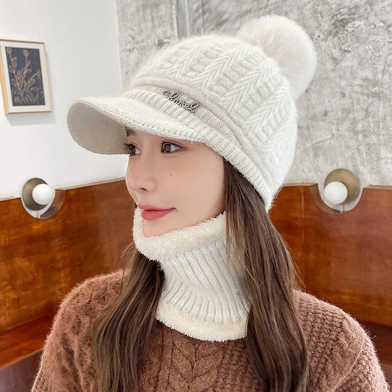 

Осенне-зимние термошапки, детские шарфы, шапки, комплекты из двух предметов, вязаные шерстяные кепки с козырьком, теплые наушники single hat