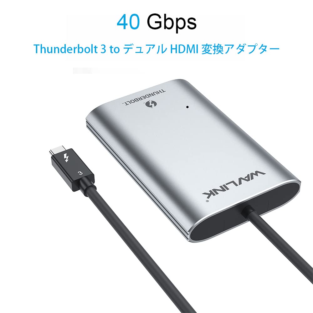 WAVLINK Thunderbolt 3 Mini Docking Station with HDMI Adapter, Dual 4K or Single 5K Display Adapter, Thunderbolt 3 Dual 4K or Single 5K