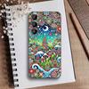 Whimsical landscape Starry Night Phone Case For Samsung Galaxy A73,A21s,A22,A31,A52,A53,A71,A41Soft Black Shell