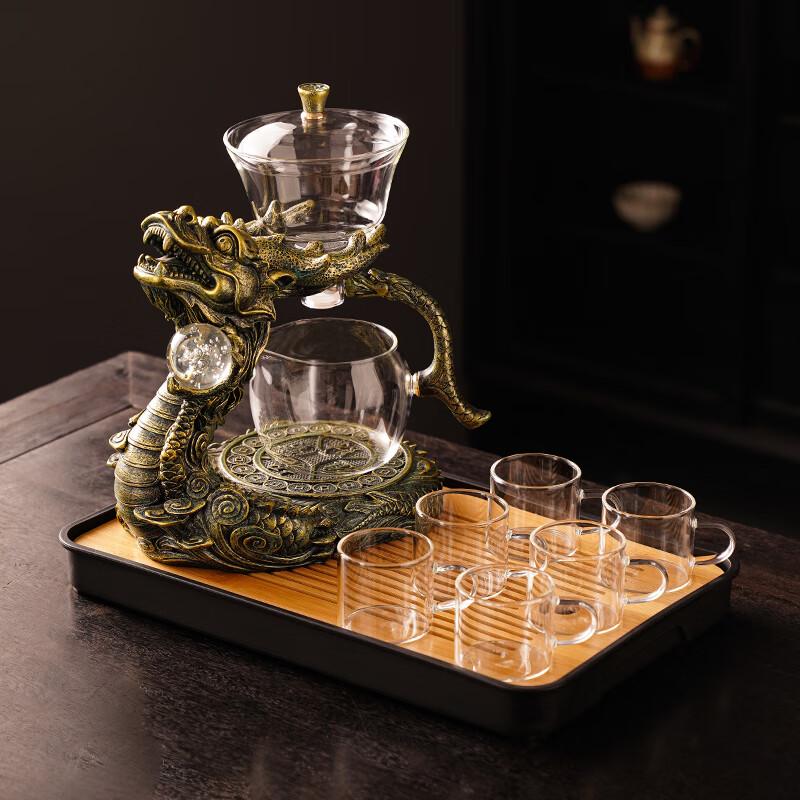 Auspicious Dragon Automatic Glass Tea Set
