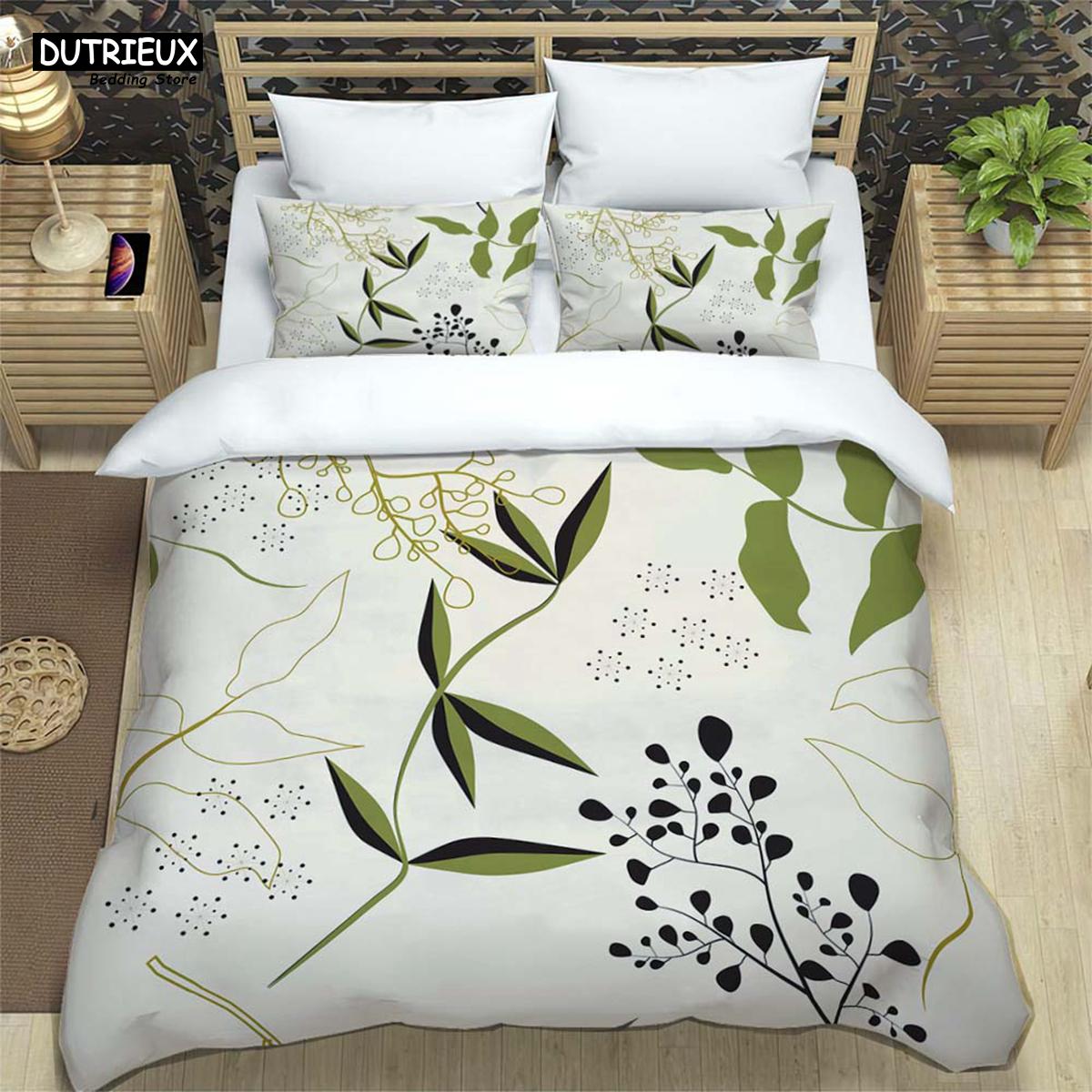 

Comforter Soft And Atmospheric Three - Piece Abstract Floral Digital Printed Bedding Set: A Comfortable Couple Gift Comforter (quilt)-EU Single(135*200cm)3pcs