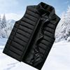 Colete masculino sem mangas, jaquetas, moda inverno, masculino, acolchoado de algodão, colete, casacos, homens, gola alta, coletes quentes, roupas