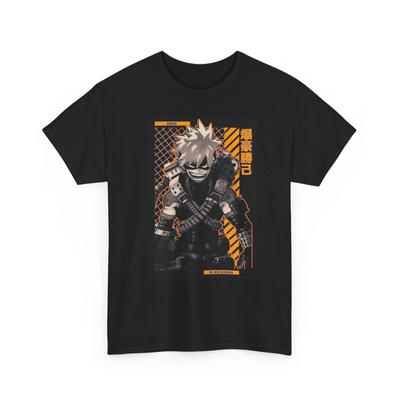 Camiseta unisex de manga corta de Bakugo Anime Manga, estilo japonés.