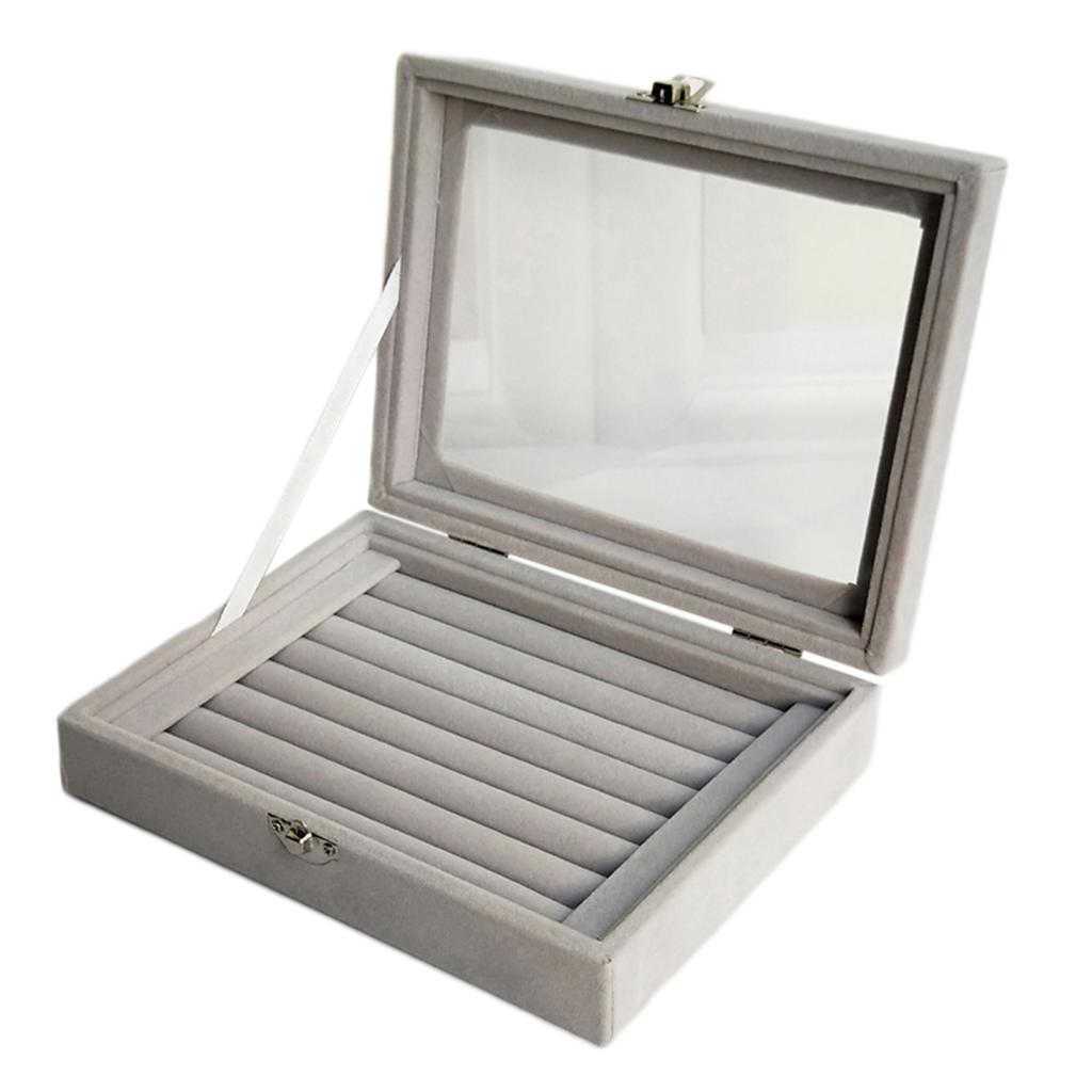 1PC Jewelry Storage Box Wholesale Home Jewelry Display Box With Covered Necklace Ring Jewelry Organizer