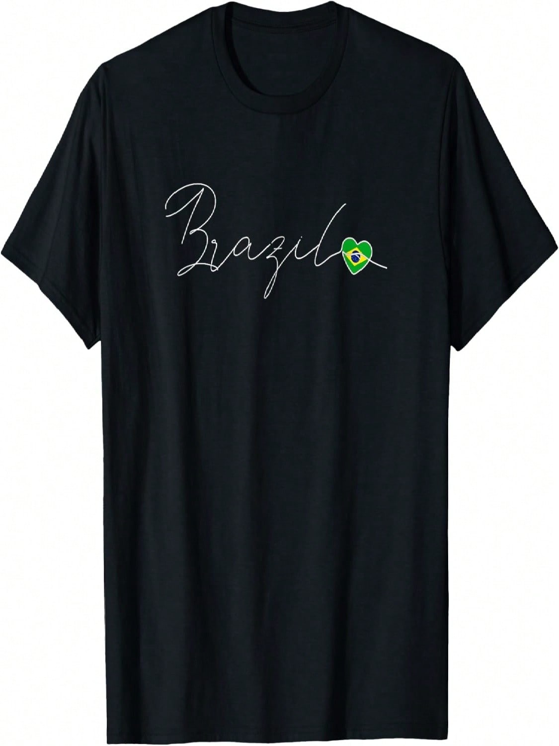 Brasil Simple Love Brazilian Flag Heart On Brazil T-Shirt S