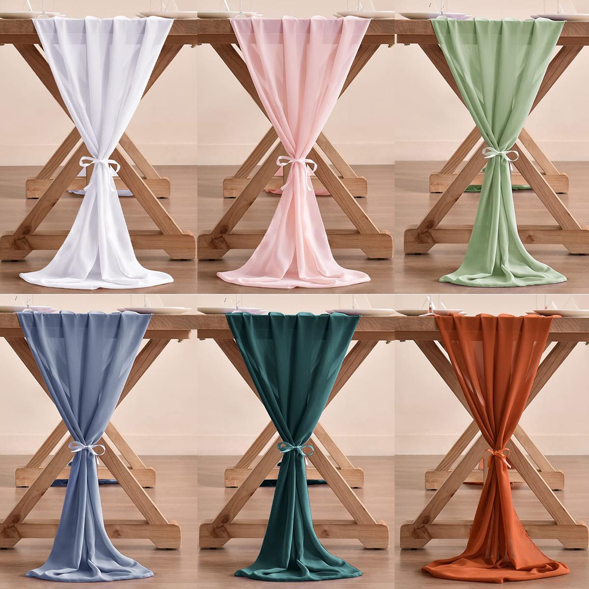 

Chiffon Table Runner 30cm*300cm Romantic Boho Table Runner for Wedding Birthday Party Bridal Valentine s Day Table Decoration