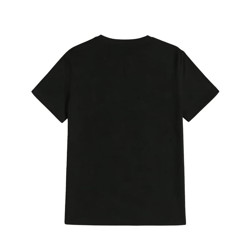Men'S T-Shirt Black Old School Heroes Movie Characters Print Casual Wear for Everyday Street Style And Fan Apparel